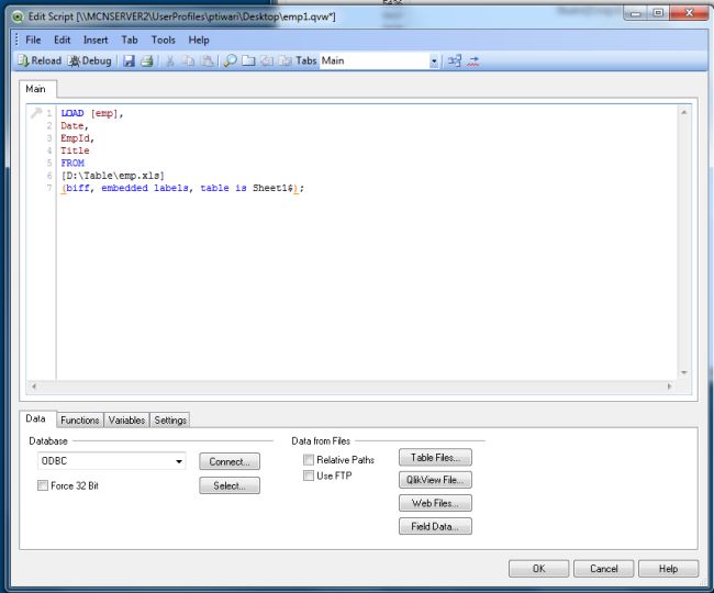 Then go to Edit Script